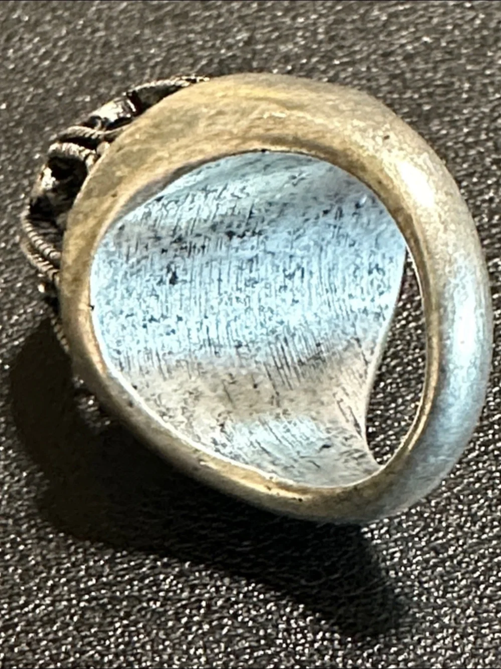 Bird In A Cage Silver-Tone Statement Ring